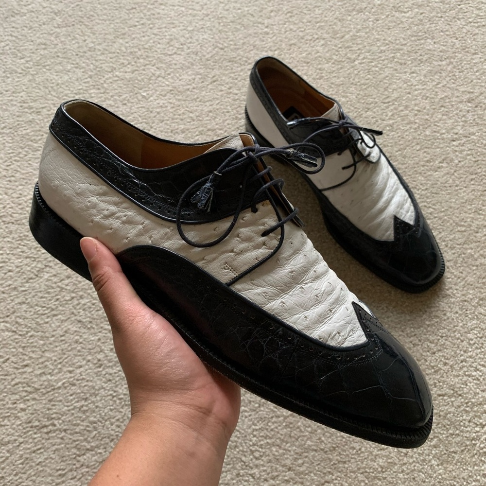 men’s M Collection leather dress shoes
